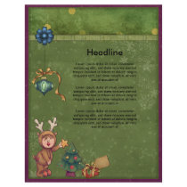 Beautiful, whimsical Christmas design letterhead