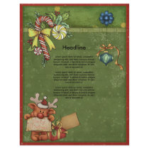 Beautiful, whimsical Christmas design letterhead