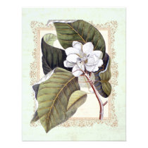 Beautiful White Magnolia Formal Dinner Party invitations