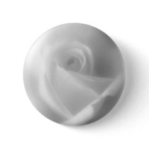 Beautiful White Rose Button Badge
