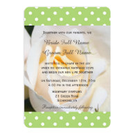 beautiful white rose flower wedding invites