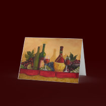 Beautiful Wine Art Card cards