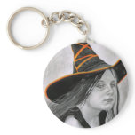 Beautiful Witch Halloween Keychain