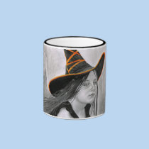 Beautiful Witch Halloween Mug mugs