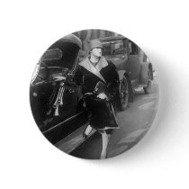 Beautiful woman and cars, 1920s pin