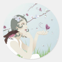 beautiful woman design sticker