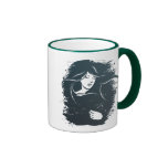 Beautiful woman fashion illustration mugs