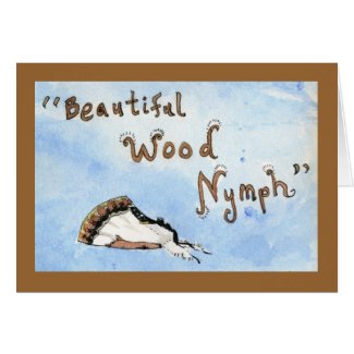 Beautiful Wood-nymph Moth watercolor card