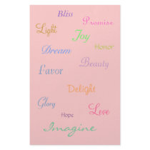 Beautiful Words Stationary Perfect Pink Customized Stationery