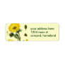 Beautiful Yellow flower Custom Return Address Label