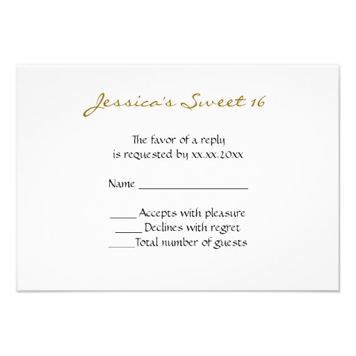 Beautiful Yellow Gold sparkles Sweet 16 Invites