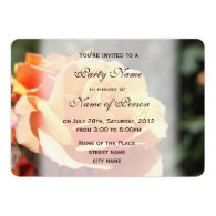 Beautiful yellow rose flower all party invitations