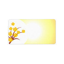 Beautiful yellow rose valentine gift personalized address labels