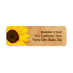 Beautiful yellow sunflower return address labels
