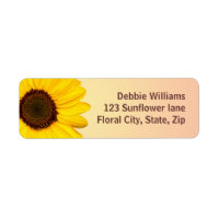 Beautiful yellow sunflower return address labels