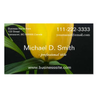 Beautiful yellow tulip flower professional business cards