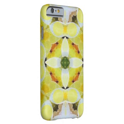 Beautiful Yellow White Abstract Barely There iPhone 6 Case