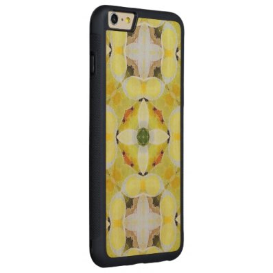 Beautiful Yellow White Abstract Carved® Maple iPhone 6 Plus Bumper