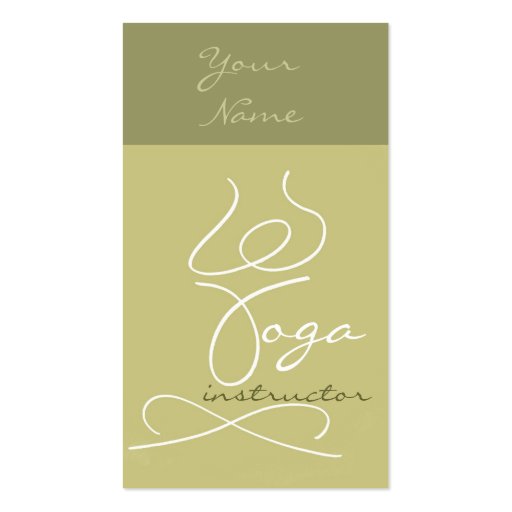 Beautiful Yoga instructor buisnesscard Business Cards (front side)