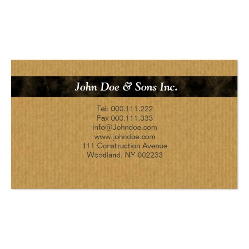 Beautifull Constructions  icon Business Card (back side)
