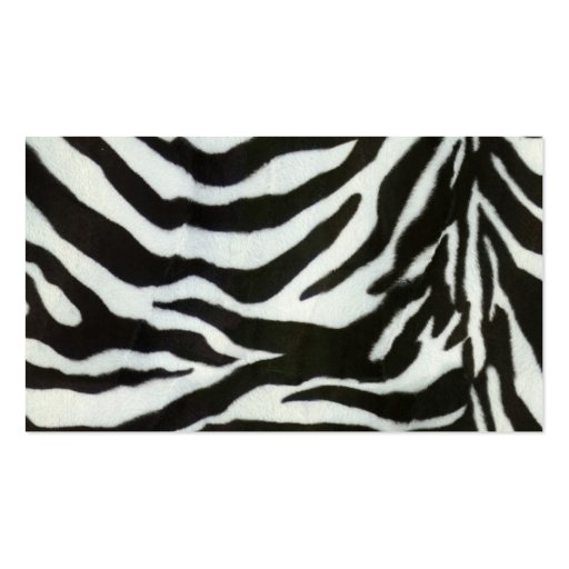 Beautifull customizable business card zebra (back side)