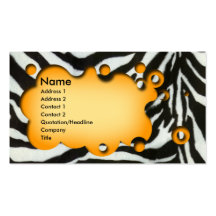 Beautifull customizable business card zebra