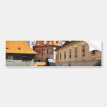 Beautifully Painted Tower In Cesky Krumlov Town Bumper Stickers