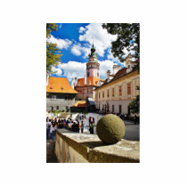Beautifully Painted Tower In Cesky Krumlov Town photo sculptures by lifesphere Beautifully Painted Tower In Cesky Krumlov Town photo sculptures