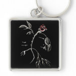 Beauty and Beast Rose Key Chains