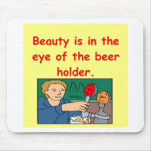 beauty and beer mouse pads