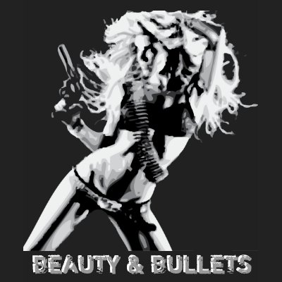 Beauty and Bullets T-shirts by chaoticconformity