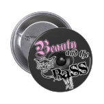 Beauty and the Bass girls EDM bass music logo buttons