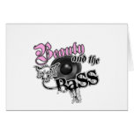 Beauty and the Bass girls EDM bass music logo cards