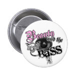 Beauty and the Bass girls EDM bass music logo buttons
