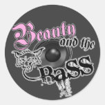 Beauty and the Bass girls EDM bass music logo stickers