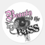 Beauty and the Bass girls EDM bass music logo stickers