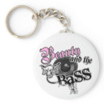 Beauty and the BASS Trance Electro techno Rave DJ Keychains