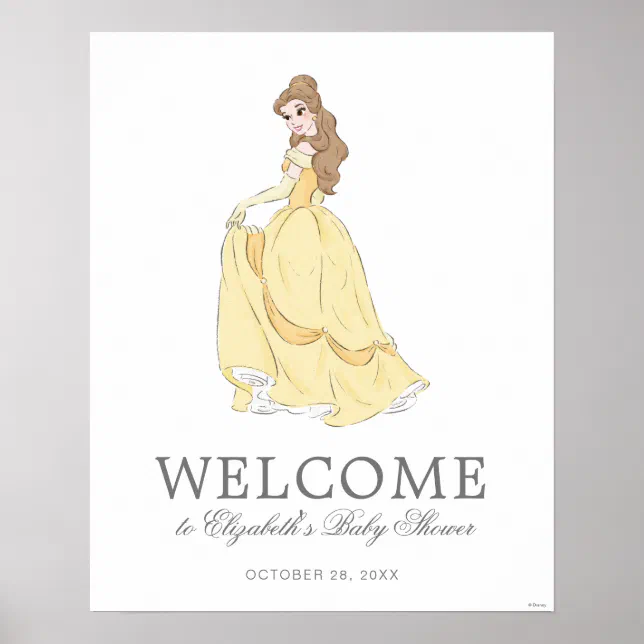 Beauty And The Beast Baby Shower Welcome Sign Zazzle