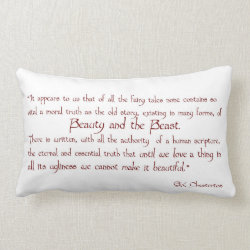 Beauty and the Beast Quote Pillow