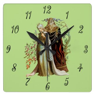 Beauty and the Beast Square Wall Clock