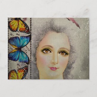 Beauty and the Butterflies postcard