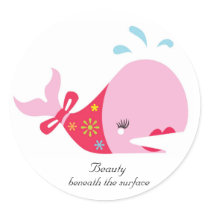 Beauty Beneath The Surface_Pinkie The Whale stickers by Artful_Animalz Beauty Beneath The Surface_Pinkie The Whale stickers
