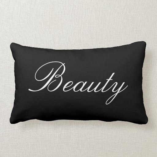Beauty black and white decorative pillows Zazzle