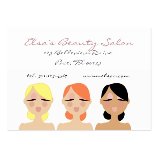 beauty BUSINESS card (front side)