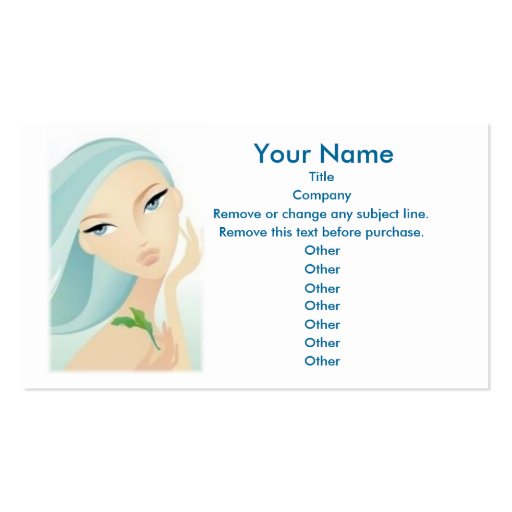 Beauty Business Card custom template (front side)