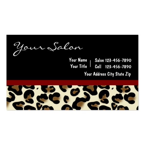 Beauty Business Cards (front side)