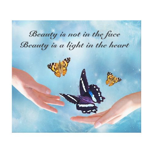 Beauty by Kahlil Gibran wrappedcanvas