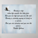 Beauty by Kahlil Gibran posters