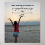 Beauty by Kahlil Gibran Posters