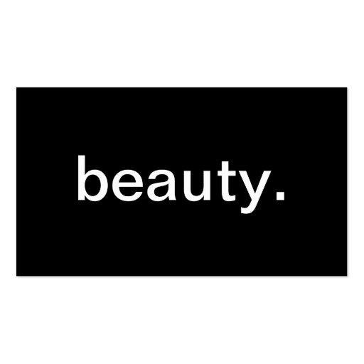 Beauty Cosmetologist Business Card (front side)